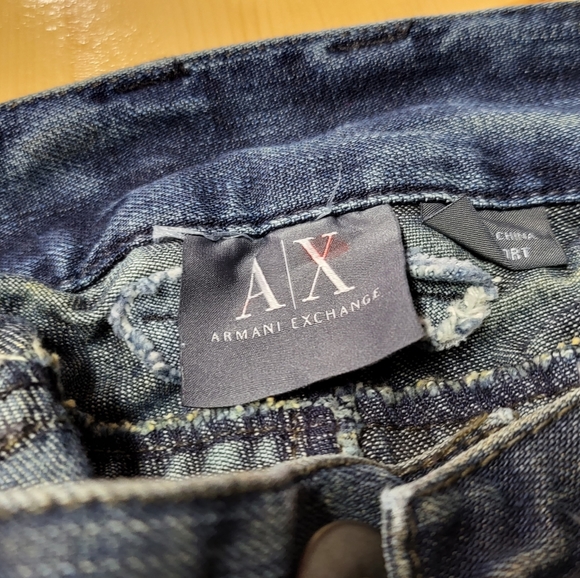 Armani Exchange Distressed Cargo Jeans 30Wx28L Blue - Picture 2 of 16
